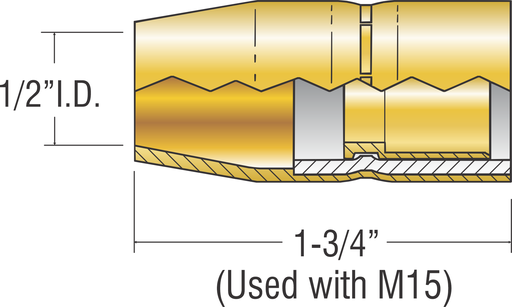 BRASS NOZZLE 1/2" M15, PX169715