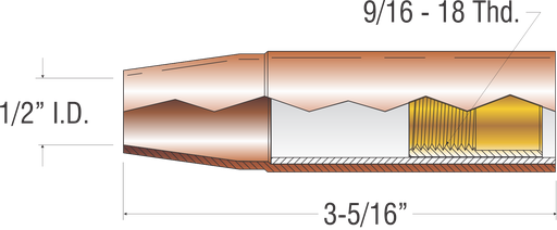 MIG NOZZLE 23-50 1/2 TWE