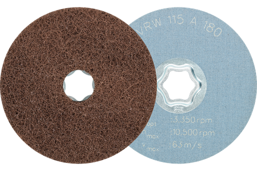 PFERD COMBICLICK® Surface Conditioning Disc Soft,4-1/2",180 Grit Medium, Aluminum Oxide