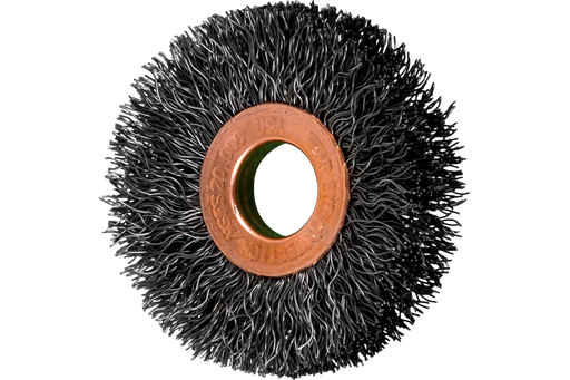 PFERD Tube Center Wire Wheel Brush 2" Dia. .012 Carbon Steel 1/2-3/8" Arbor