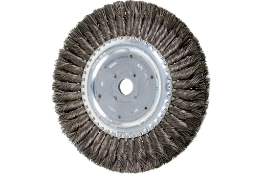 PFERD Standard Twist Knot Wire Wheel Brush 8" Dia. .014 Carbon Steel 3/4" Arbor