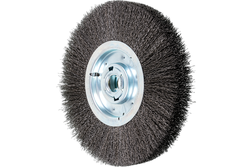 PFERD Crimped Wire Wheel Brush 12" Dia Wide Face .020 Carbon Steel 2" Keyed Arbor