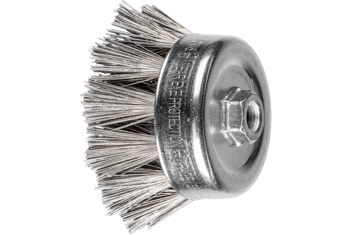 PFERD Diamond Coated Wire Cup Brush 4" Dia. 400 Grit 5/8-11" Thread