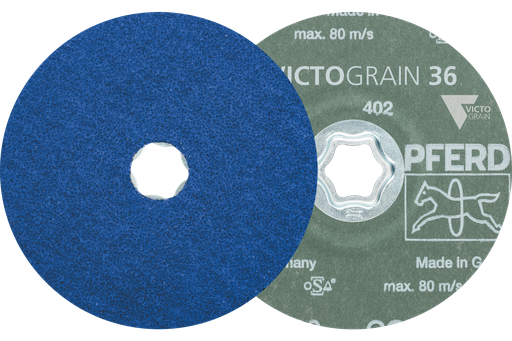 PFERD COMBICLICK® Fiber Disc, 4-1/2" x 7/8, 36 grit, VICTOGRAIN®-COOL
