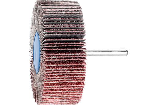 PFERD Mounted Flap Wheel, 3" x 1, 40 Grit, 1/4" Shank, Aluminum oxide