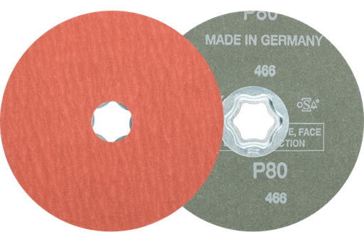PFERD COMBICLICK® Fiber Disc, 5" Dia, 80 Grit, Aluminum oxide A-COOL