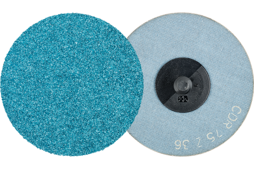 PFERD COMBIDISC® Abrasive Disc, 3" Dia, Type CDR, 36 Grit, Zirconia alumina