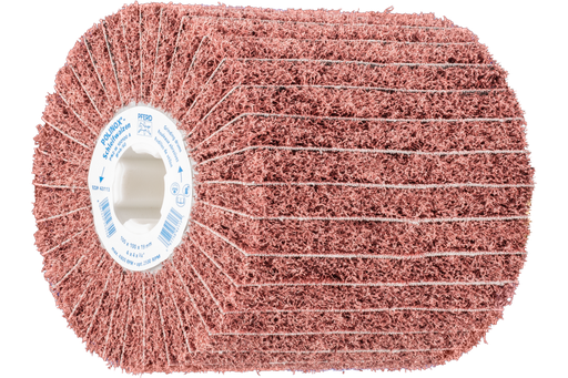 PFERD POLINOX® Non-Woven Finishing Drum,4" x 4, 3/4" Keyed AH, Interleaved, 60 Grit, AO