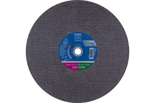 PFERD Portable Cut-Off Wheel, 14" x 3/16 x 20mm, SG CAST+STONE, T1, Aluminum oxide