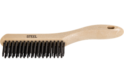 PFERD Shoe Handle Scratch Brush 4x16 Rows .012 Carbon Steel Wire