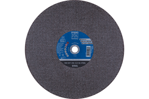 PFERD Portable Cut-Off Wheel, 14" x 1/8 x 20mm, SG STEEL, T1, Aluminum oxide