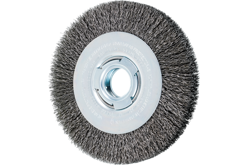 PFERD Crimped Wire Wheel Brush 7" Dia Medium Face .014 Carbon Steel 2" Arbor