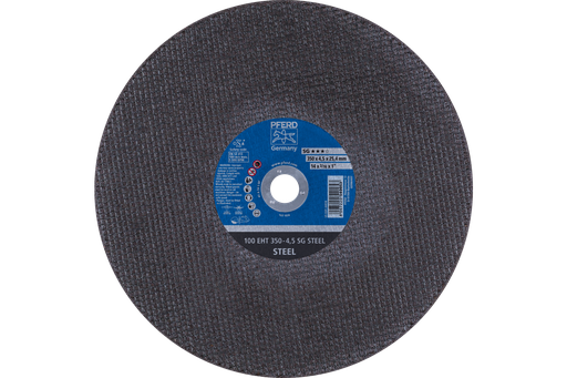 PFERD Portable Cut-Off Wheel, 14" x 1/8 x 1, SG STEEL, T1, Aluminum oxide
