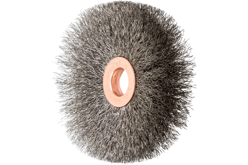 PFERD Tube Center Wire Wheel Brush 3" Dia. .006 Stainless Steel 1/2" Arbor