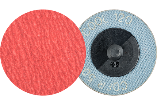 PFERD COMBIDISC® Abrasive Disc, 2" Dia, Type CDR, 120 Grit, Ceramic oxide CO-COOL