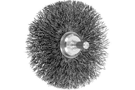 PFERD Crimped Wire Wheel Brush 3" Dia. .014 Carbon Steel 1/4" Shank