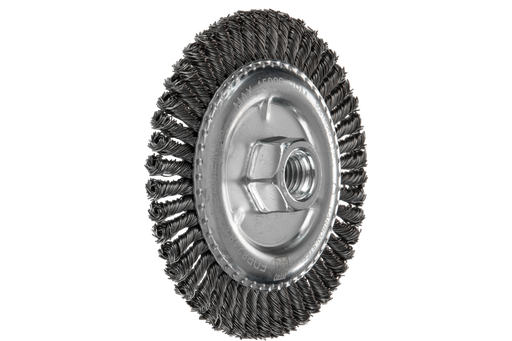 PFERD Stringer Bead Wheel Brush 4-7/8" Dia .020 Carbon Steel 5/8-11" Thread Retail