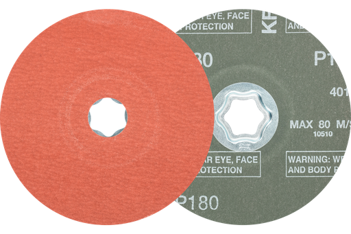 PFERD COMBICLICK® Fiber Disc, 5" Dia, 180 Grit, Aluminum oxide A-COOL