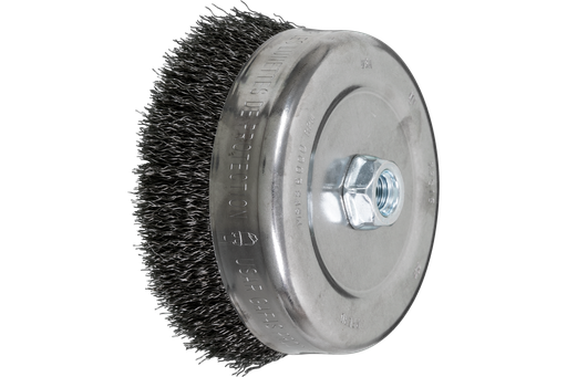 PFERD Crimped Wire Cup Brush PSF 6" Dia. .014 Carbon Steel 5/8-11" Thread Retail
