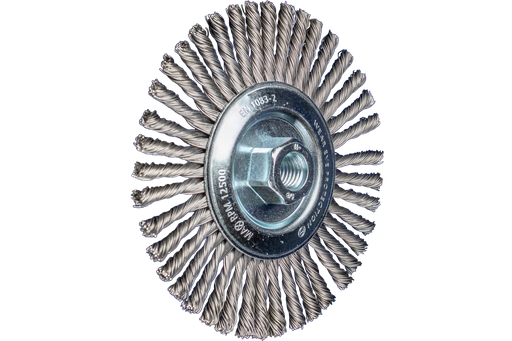 PFERD PSF Stringer Bead Wheel Brush 6" Dia .020 Carbon Steel 5/8-11" Thread
