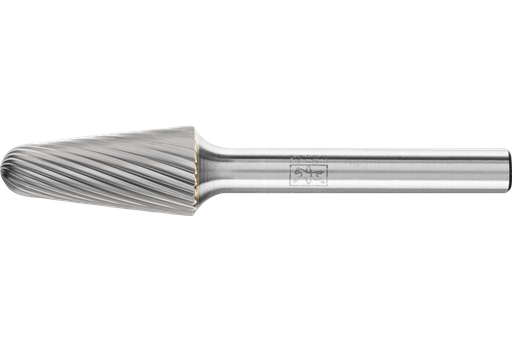 PFERD Carbide Bur SL-4 14° Taper Single Cut 1/2" x 1-1/8" x 1/4" Shank