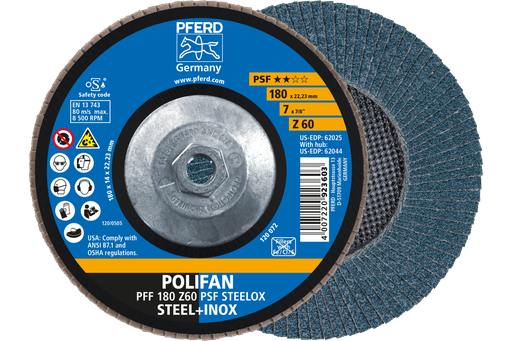 FLAP DISC, 7" X 5/8-11, 60G T27