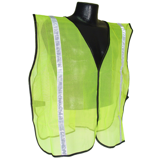 Non Rated Mesh Safety Vest with 1" Tape - Green - Size 2X-5X