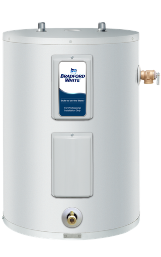 Bradford White 28 Gallon Residential Electric Lowboy Water Heater. 6-Year Tank Warranty, 4.5/3.5 kW, 240/208 Volts, Single Phase.
