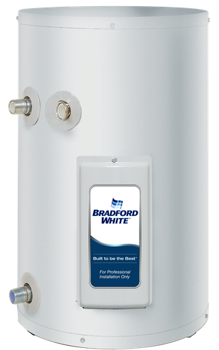 Bradford White 10 Gallon Residential Electric Utility Water Heater. 6-Year Tank Warranty, 1.5 kW, 120 Volts, Single Phase.