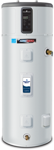 ENERGY STAR Certified Bradford White Aerotherm® 50 Gallon Residential Heat Pump Water Heater. 6-Year Tank Warranty, 4/3 kW, 240/208 Volts, Single Phase.