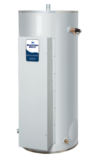 Bradford White ElectriFLEX HD® (Heavy Duty) 50 Gallon Commercial Electric Water Heater with an Immersion Thermostat. 3-Year Tank Warranty, 24 kW, 208 Volts, Three Phase. The Bradford White ElectriFLEX® Series offers Field Convertibility for kW, Voltage, a