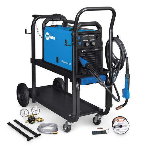 Millermatic® 142 MIG Welder with Running Gear/Cylinder Rack