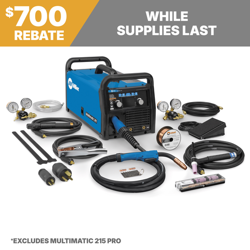 Multimatic® 215 Multiprocess Welder with TIG Kit