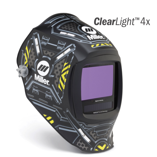 Miller Electric 296779 Digital Infinity Black Ops Welding Helmet 13.4 Inch Viewing Area, 4 Arc Sensors, Variable Shade 8-13