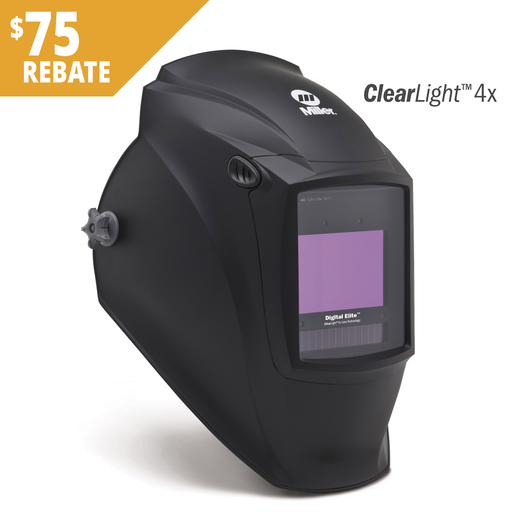 Miller Electric 296765 Digital Elite Welding Helmet - Nylon, 9.2 Inch View, 4 Arc Sensors, Shade 2.5-13