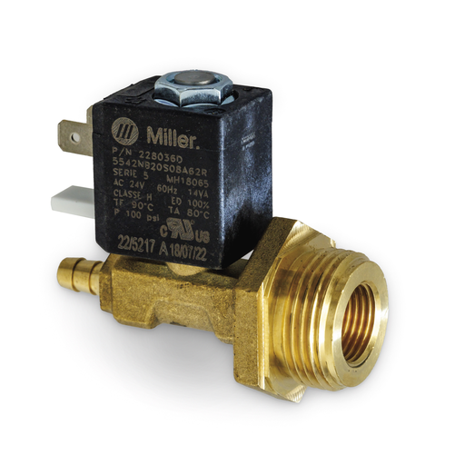 VALVE, 24VAC 1WAY .750-14 THD 2.0MM ORF 100 PSI