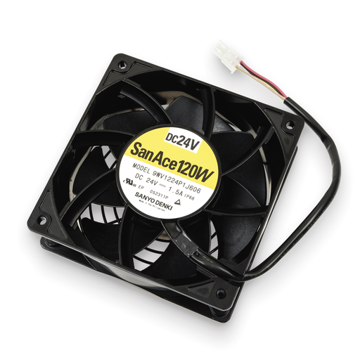 FAN, MUFFIN 24VDC 6400 RPM 4.125 MTG HOLES W/GUARD