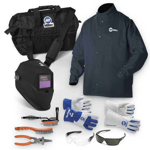Miller Electric 291661 Student Safety Pack, M - Includes Jacket, Gloves, Safety Glasses, Tool Bag