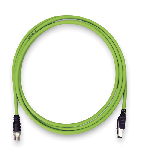 ETHERNET CABLE WITH M12/RJ45 CON