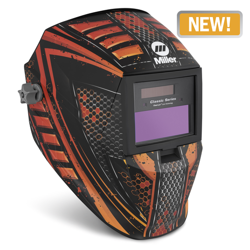 Miller Electric 291189 Classic Series Hex Welding Helmet, Variable Shade 3, 8-13, 6 Inch Viewing Field