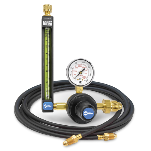 Miller Electric 22-30-580-6 Argon/CO2/Helium Flowmeter Regulator with 6 Ft Hose, 30 PSIG