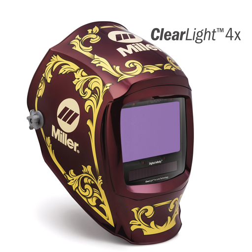 Miller Electric 296784 Digital Infinity Welding Helmet, 13.4 Inch Viewing Field, 4 Arc Sensors, Variable Shade 8-13