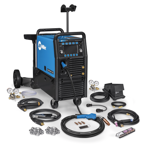 Multimatic® 255 Multiprocess Welder w/ EZ-Latch™ Dual Cylinder Running Gear & TIG Kit - 208-575V