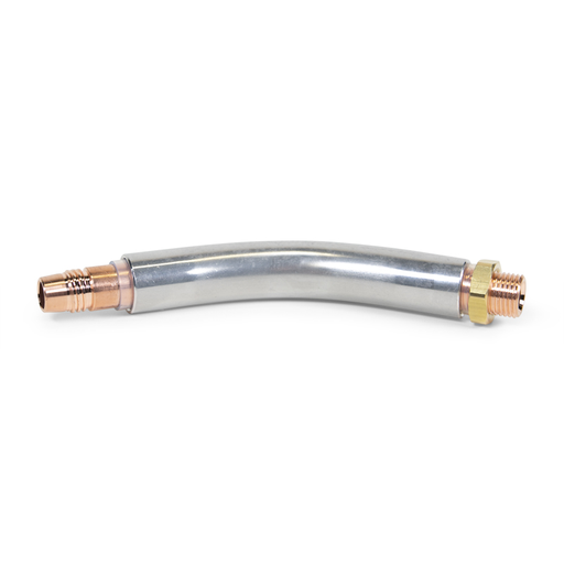 Aluminum replacement neck for MDX™-250 MIG guns. 50 degree angle.