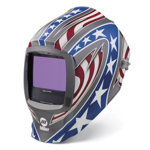 Miller Electric 296780 Digital Infinity Welding Helmet - ClearLight Stars & Stripes