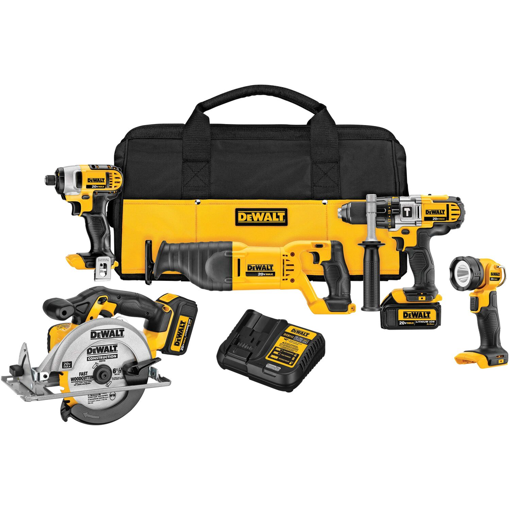 Product image for DEWALT DCK590L2 20 Volt Max Lithium-Ion 5 Tool Combo Kit