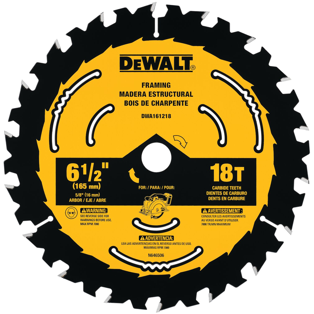 Product image for DWLT DWA161218 6 1/2IN 18T BLISTER