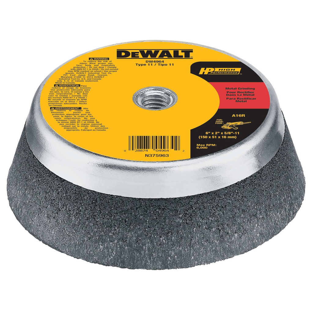 Product image for B&D DW4964 6 X 2IN T11 METAL GRINDI