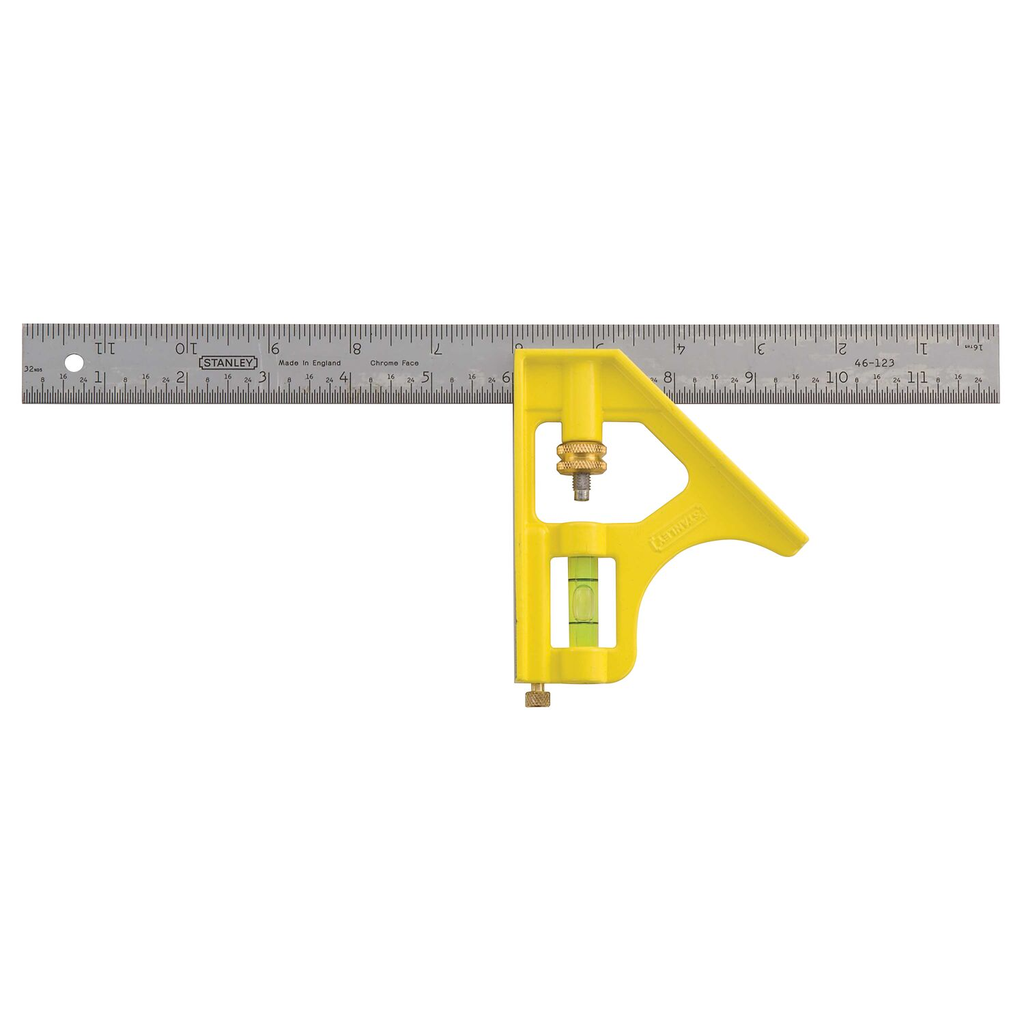 Product image for Stanley 46-123 Premium Die-Cast Handle Combination Square – 12"