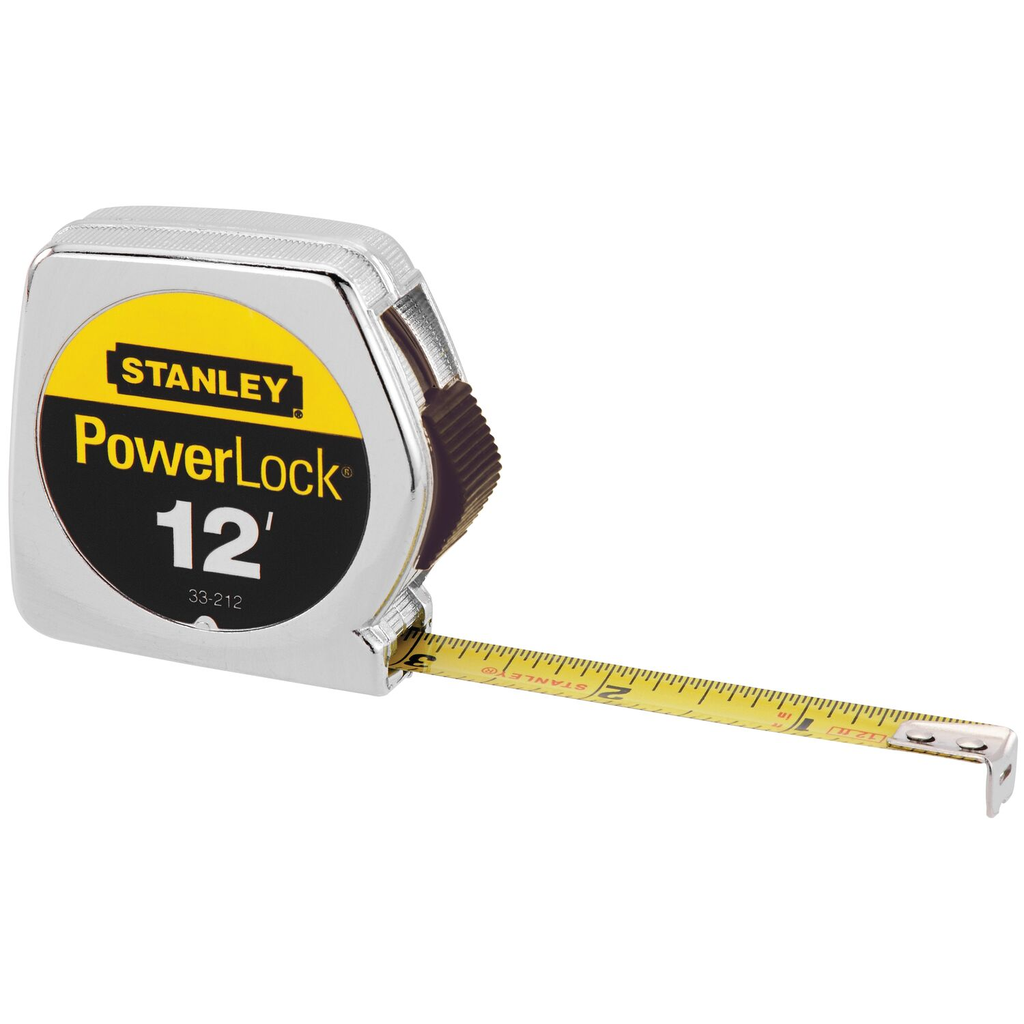 Product image for Stanley 33-212 Tape Measure PowerLock Metal Case 1/2" x 12'